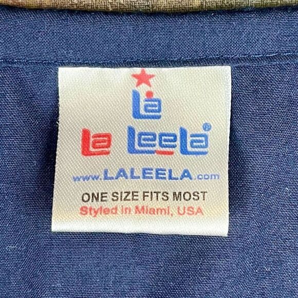 La LeeLa Women Maxi Summer Dress Swimsuit Cover-up Low Cut V-neck One Size Fits - Picture 8 of 9